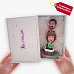 Benutzerdefinierte Familien-Wackelköpfe mit 3 Kindern