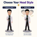 Custom Bobblehead Scientist Holding A Microscope