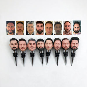 Personalisierte Weinflaschenverschlüsse mit individuellem Wackelkopf