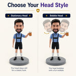 Personalized Bobblehead Happy Beer Drinking