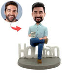 Personalized Bobblehead with "World's Best Boss" Mug