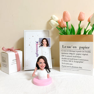 Individuelle Wackelkopffigur mit Fotoclip