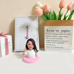 Individuelle Wackelkopffigur mit Fotoclip