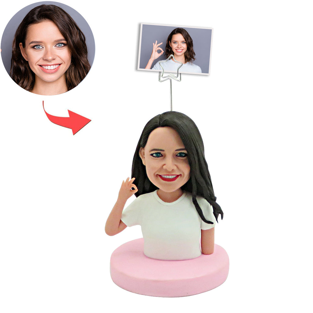 Individuelle Wackelkopffigur mit Fotoclip