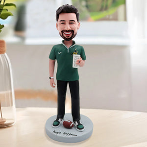 Individuelle Wackelkopffigur für Fußballtrainer