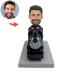 Individuell gestaltete Wackelkopffigur eines Lokführers – Geschenk nach Foto