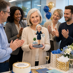 Personalisiertes Geschenk zum offiziellen Ruhestand für sie
