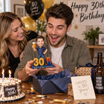 Individuelle personalisierte Wackelkopfpuppe zum 30. Geburtstag