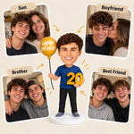 Personalisierter individueller Wackelkopf zum 20. Geburtstag