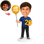 Personalisierter individueller Wackelkopf zum 20. Geburtstag