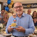 Personalisierter individueller Wackelkopf zum 60. Geburtstag