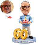 Personalisierter individueller Wackelkopf zum 60. Geburtstag