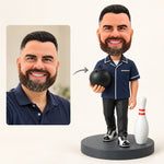 Individuell personalisiertes Bowling-Wackelkopf-Geschenk nach Foto