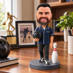 Individuell personalisiertes Bowling-Wackelkopf-Geschenk nach Foto
