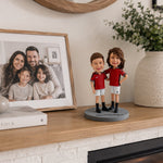 Personalisierter Geschwister-Wackelkopf-Individuelle Bruder- & Schwester-Figur nach Foto