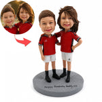 Personalisierter Geschwister-Wackelkopf-Individuelle Bruder- & Schwester-Figur nach Foto