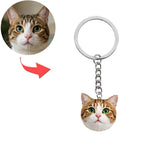Personalisierter Katzen-Schlüsselanhänger mit Namen vom Foto