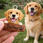 Personalisierter Hunde-Schlüsselanhänger mit Namen vom Foto