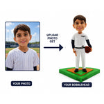 Individueller Baseballspieler-Wackelkopf – Personalisierte Kinder-Sportfigur nach Foto