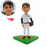 Individueller Baseballspieler-Wackelkopf – Personalisierte Kinder-Sportfigur nach Foto