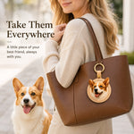 Personalisierter Leder-Schlüsselanhänger & Taschenanhänger mit Hundefoto
