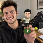 Kundenspezifischer Tennisspieler Bobbleheads im weißen Jersey
