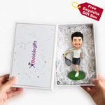 Kundenspezifischer Tennisspieler Bobbleheads im weißen Jersey