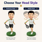 Kundenspezifischer Tennisspieler Bobbleheads im weißen Jersey