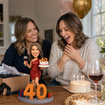 Personalisierter Wackelkopf zum 40. Geburtstag
