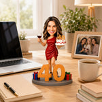 Personalisierter Wackelkopf zum 40. Geburtstag