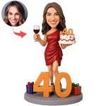 Personalisierter Wackelkopf zum 40. Geburtstag