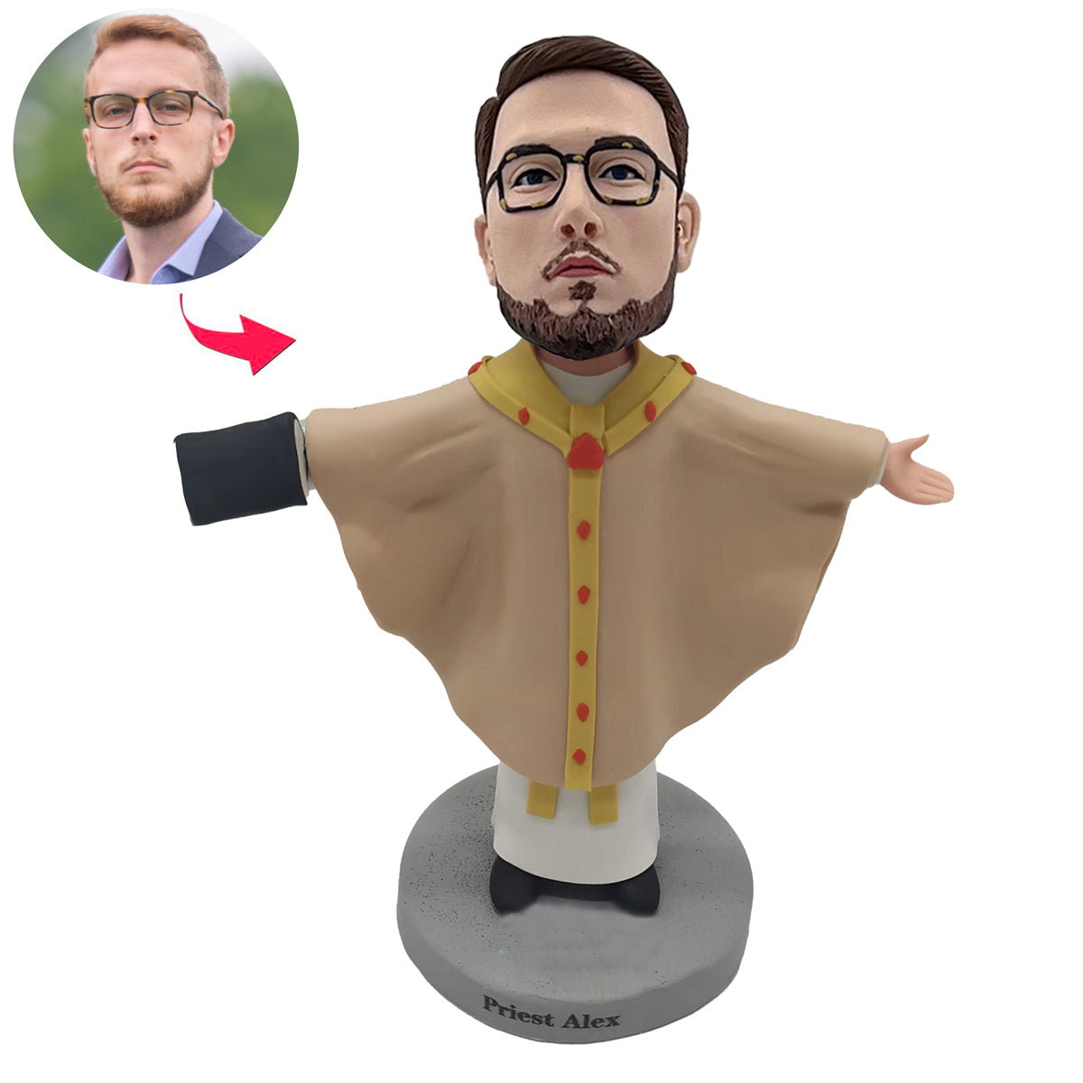 Benutzerdefinierte Priester Wackelkopfpuppe