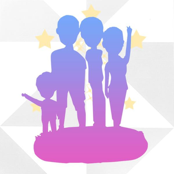 Vollständig kundenspezifische Head-to-Toe-Familie Bobbleheads