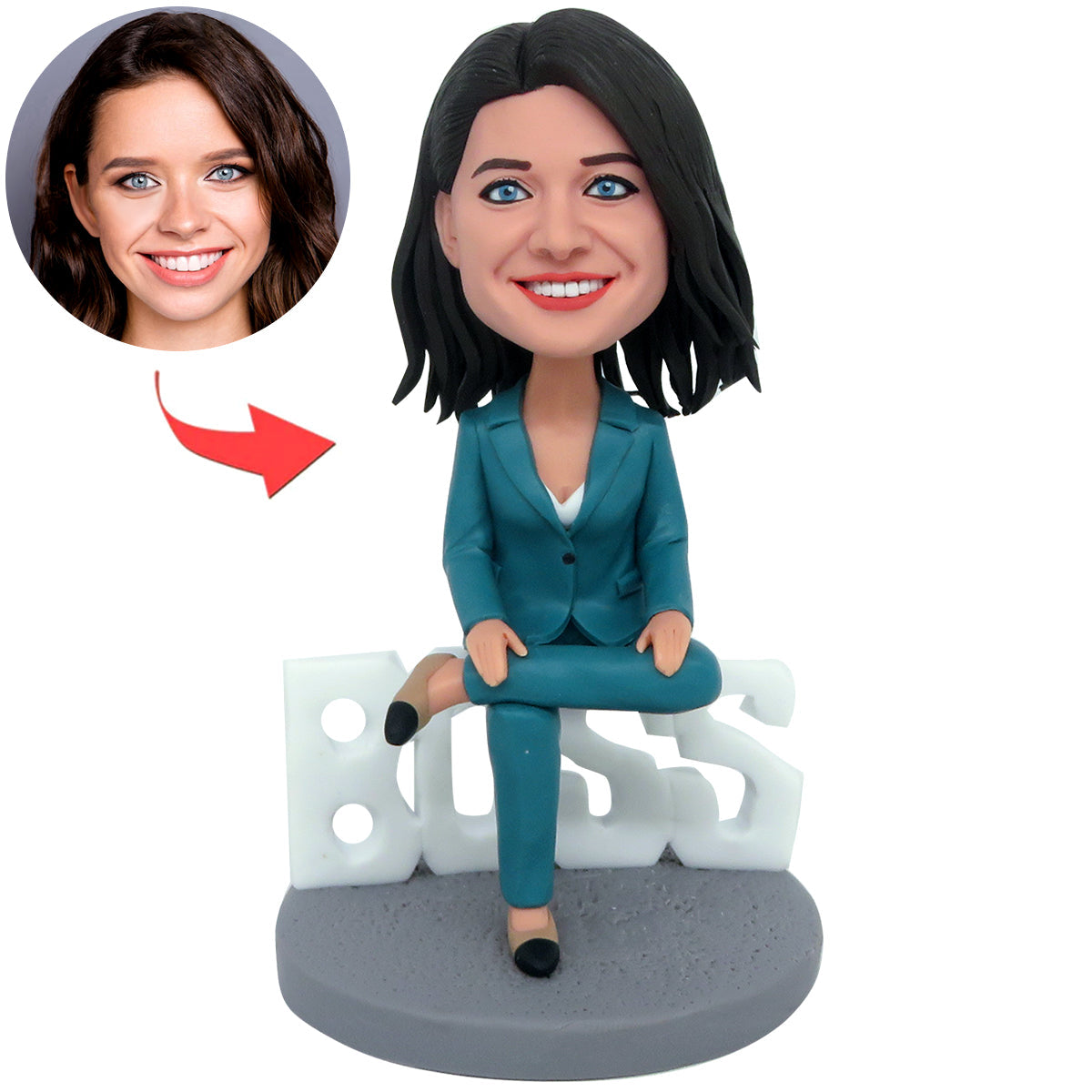 Maßgeschneiderte Wackelkopfpuppe der weltbesten Lady Boss