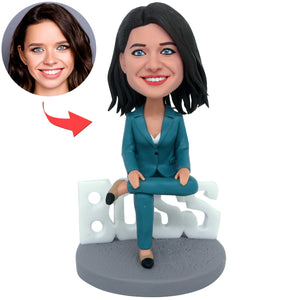 Maßgeschneiderte Wackelkopfpuppe der weltbesten Lady Boss